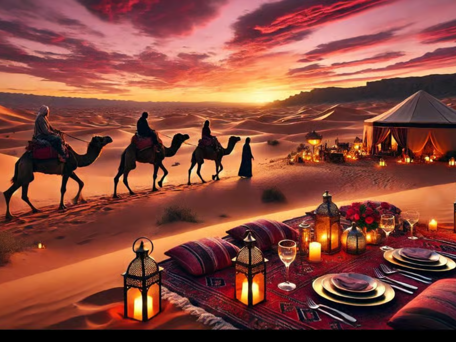 Marrakesh: Agafay Desert Sunset, Camel Ride, and Dinner Show - MY WONDER ACCESS
